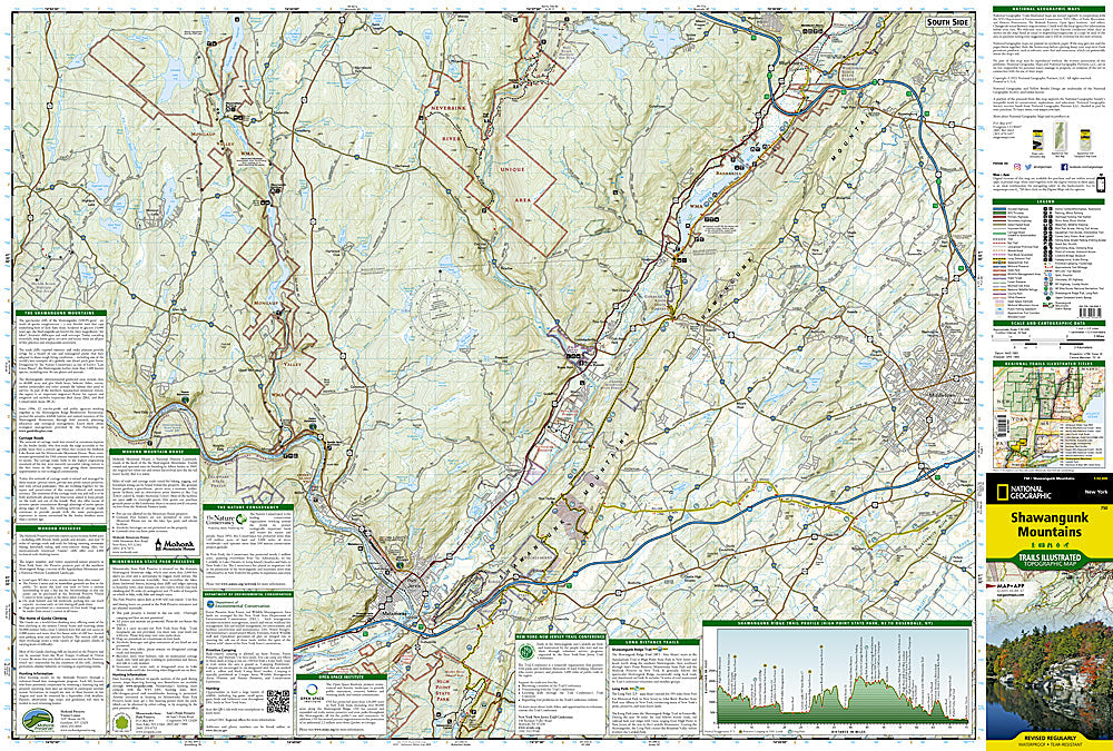 National Geographic Trails Illustrated NY Shawangunk Mountains Topo Map 750 image 1