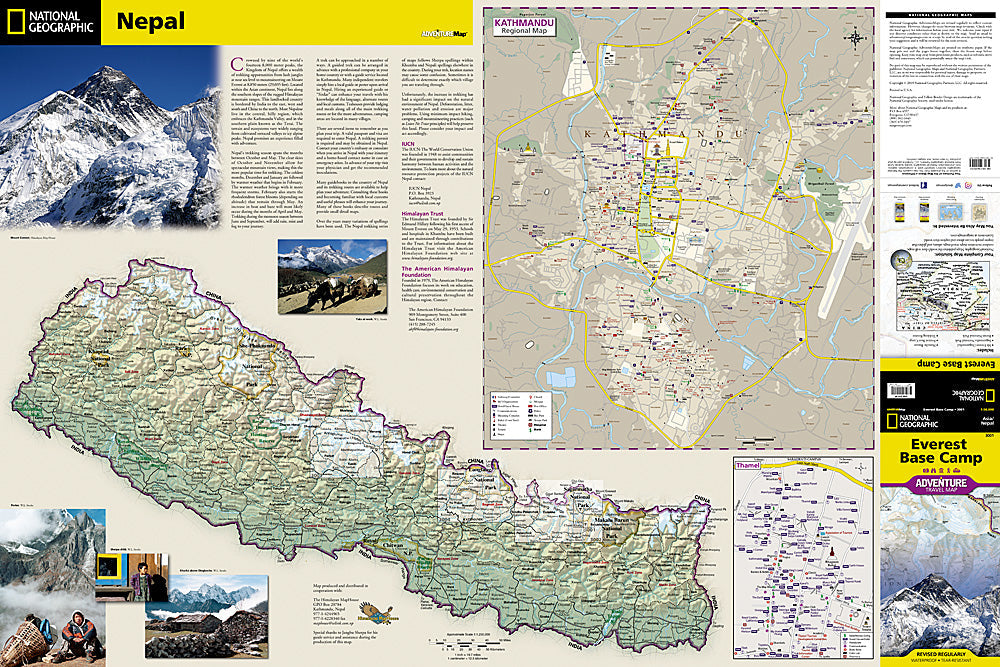 National Geographic Trails Illustrated Map â€“ Adventure Everest Base Camp image 1