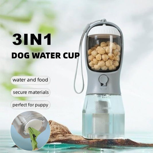 Tangled Trails Outdoor Gear dog three-in-one portable pet cup with a compact, multi-functional design for small pets on the go.