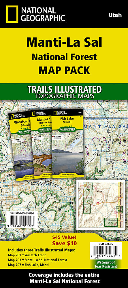 National Geographic Manti-La Sal Nat Forest Map Pack Bundle TI01021252B image 0
