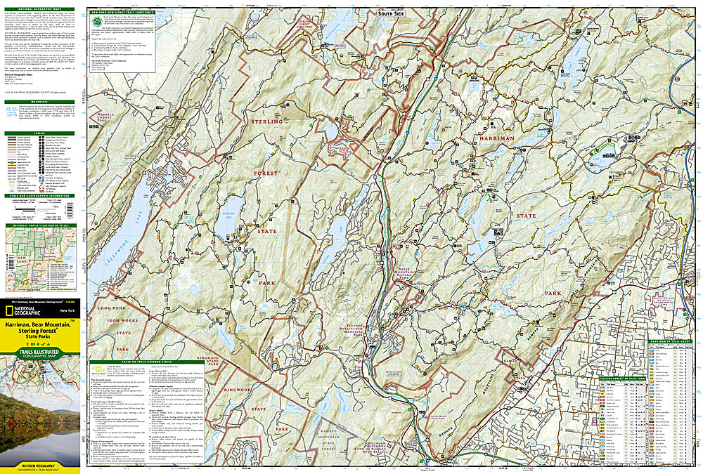 National Geographic NY Harriman, Bear Mountain Trails Illustrated Map 756 image 1