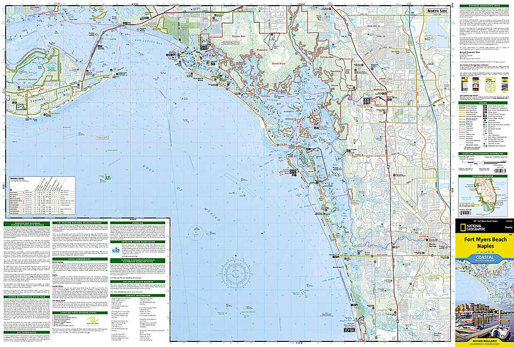 National Geographic Trails Illustrated Florida Fort Myers Beach Trail Map 407 image 1