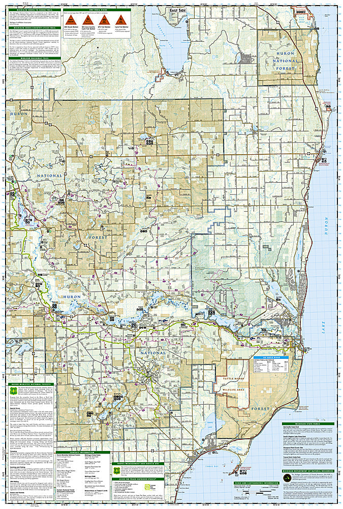 National Geographic MI Huron-Manistee National Forest TI Topo Map Pack Bundle image 3