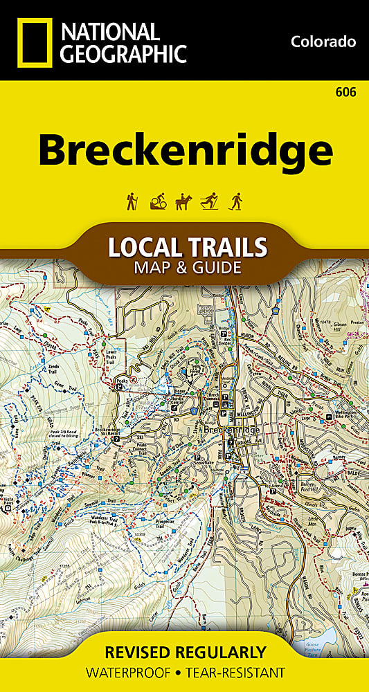 National Geographic Trails Illustrated Breckenridge CO Local Trails Map &amp; Guide image 0
