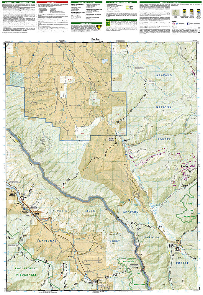 National Geographic Trails Illustrated Colo Green Mountain Res Ute Pass Map 107 image 2