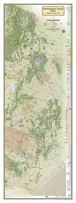 National Geographic Wall Map Continental Divide Trail - Laminated image 0