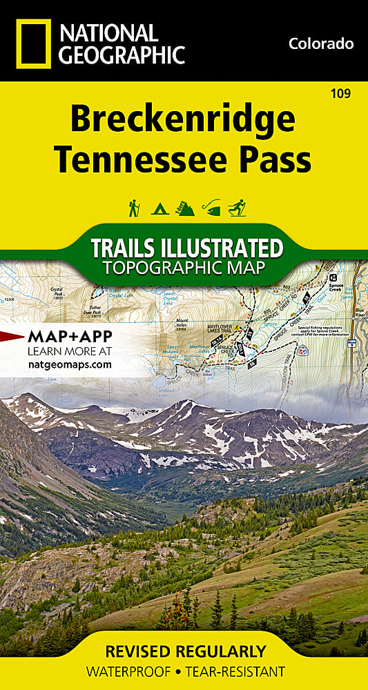 National Geographic Trails Illustrated Colo Breckenridge Tennessee Pass Map 109 image 0