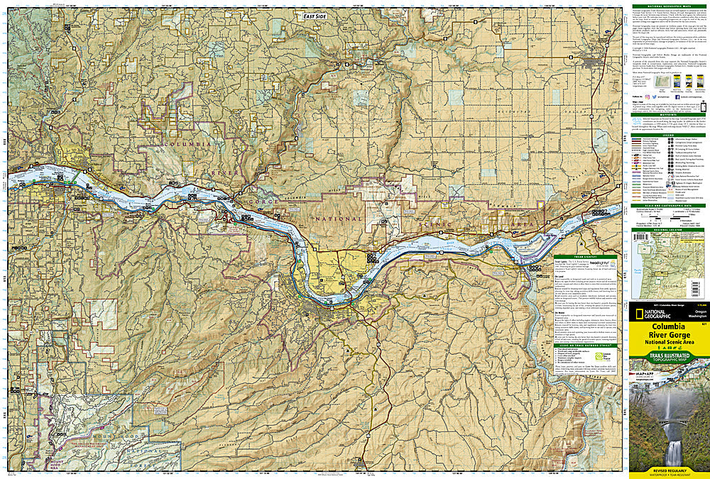 National Geographic Trails Illustrated OR/WA Columbia River Gorge Natl Area 821 image 1