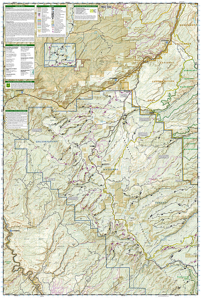 National Geographic CO Uncompahgre Plateau GMU Map Pack Bundle TI1021180B image 6
