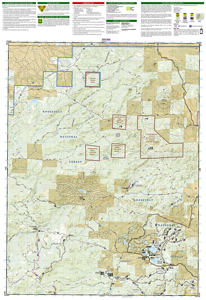National Geographic Trails Illustrated Colo Red Feather Lakes Glendevey Map 111 image 2