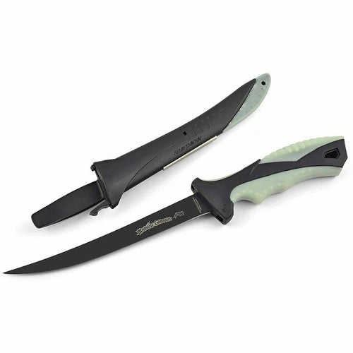 Mudville Catmaster 7" Glow-in-the-Dark Fillet Knife w/ Sheath &amp; Sharpening Stone image 1