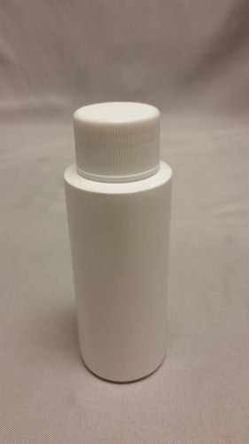 Cylinder Round Ultralight HDPE Plastic Storage Bottle w/Lid 2oz White image 0