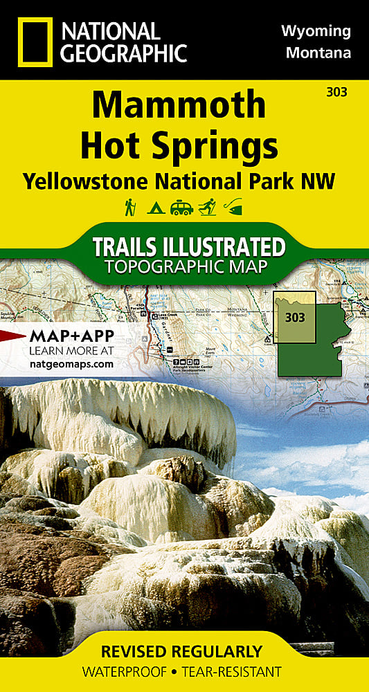 National Geographic Trails Illustrated WY NW Yellowstone Mammoth Hot Sgs Map 303 image 0