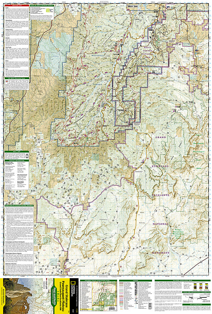 National Geographic Trails Illustrated UT Grand Staircase Paunsaugunt Map 714 image 1