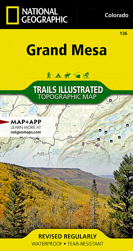 National Geographic Trails Illustrated Colorado Grand Mesa Topo Trail Map 136 image 0