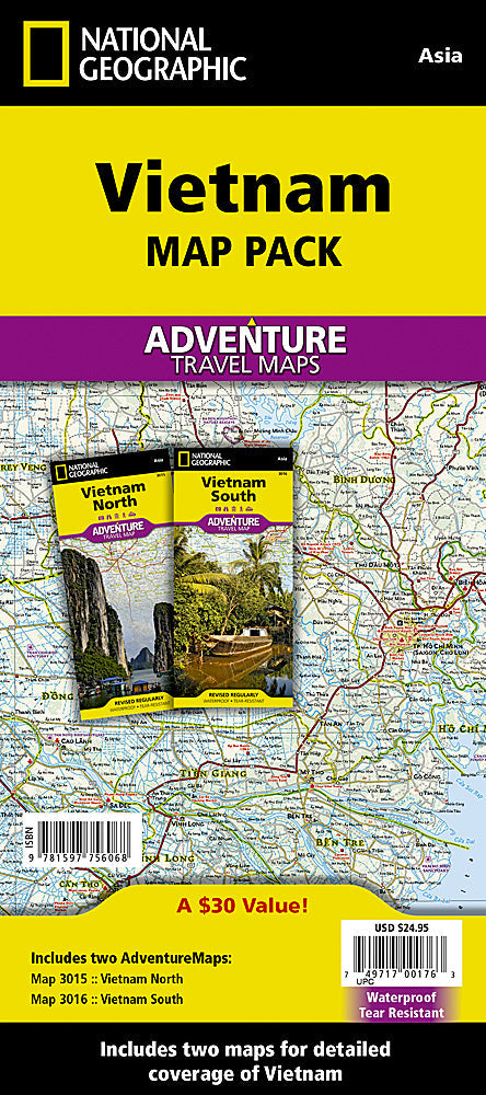 National Geographic Trails Illustrated Map â€“ Vietnam Adventure Travel Bundle image 0