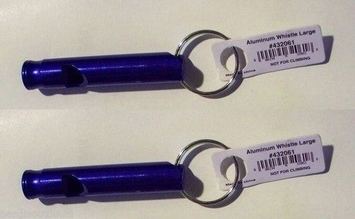Liberty Mountain Large Aluminum Whistle Blue 2-Pack Emergency/Signal/Survival image 0