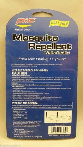 PIC Wristband Mosquito Repeller Orange-Natural Oils Repels Up To 72 Hours ADJ-WB image 3