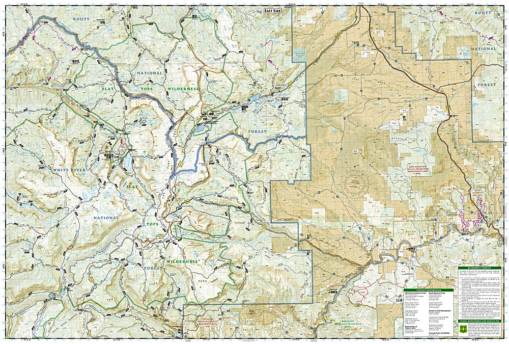 National Geographic TI Colo CO Flat Tops Wilderness GMU Map Pack Bundle 1021179 image 3