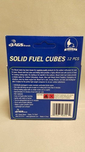 Bleuet Backpacking/Camping 14g Solid Fuel Cubes 12-Pack 15-Min Burn Time Tablets image 2