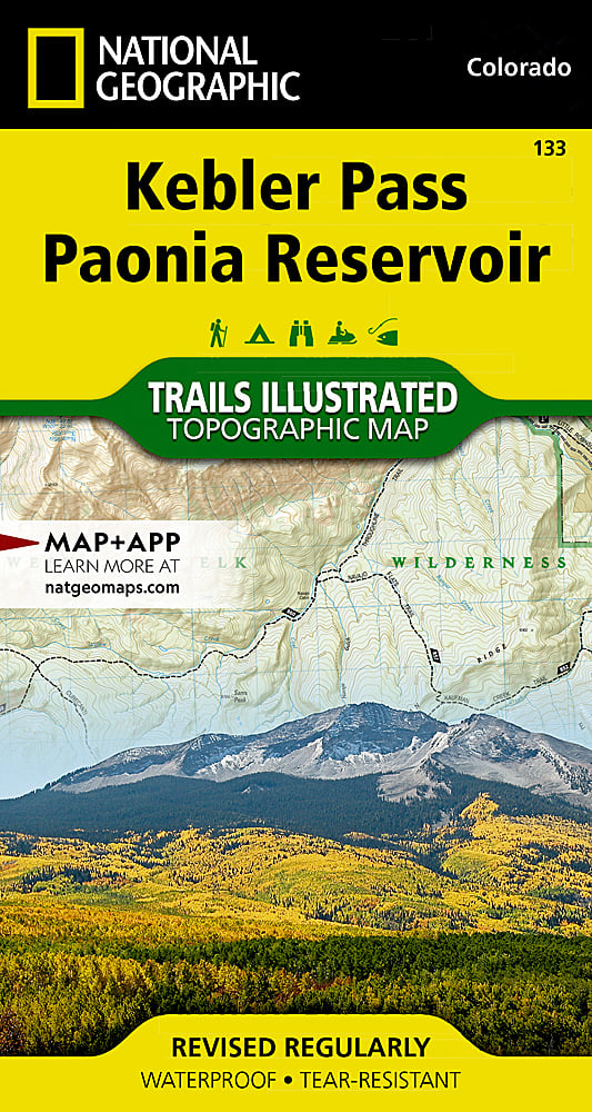National Geographic Trails Illustrated Colo Kebler Pass Paonia Reservoir Map 133 image 0
