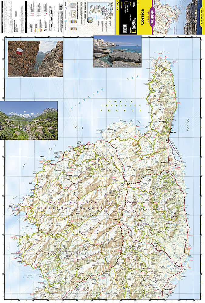 National Geographic Trails Illustrated Map â€“ Adventure Corsica Island France image 1