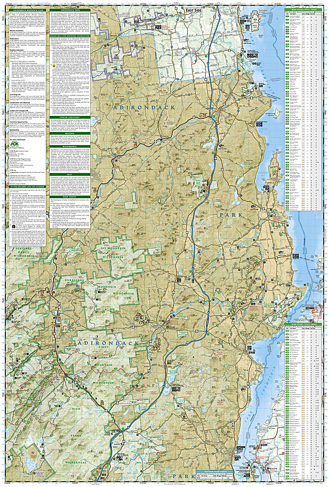 National Geographic Trails Illustrated NY Adirondack Park Lake Placid Map 742 image 2