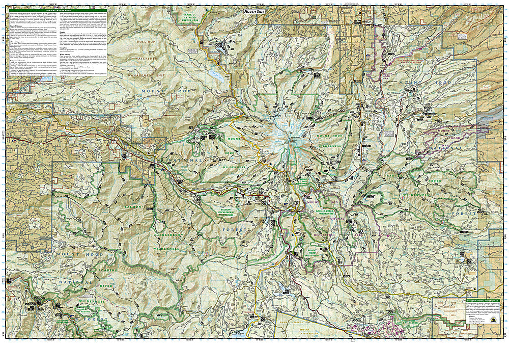 National Geographic Trails Illustrated OR Mount Hood National Forest Map 820 image 2