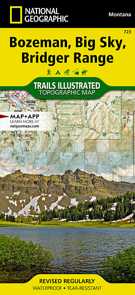 National Geographic Trails Illustrated MT Bozeman Big Sky Bridger Range Map 723 image 0