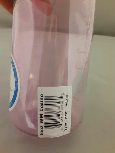 Nalgene Wide Mouth 16oz Sustain Water Bottle â€“ Cosmo Pink w/ Pink Lid BPA-Free image 2