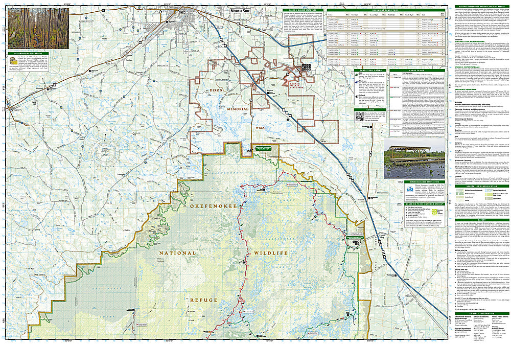 National Geographic Trails Illustrated GA Okefenokee National Wildlife Map 795 image 2