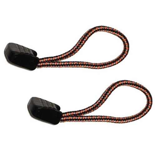 Equinox Zipcord II Zipper Pulls w/Cord Black 2-Pack for Jackets Packs Bags image 0