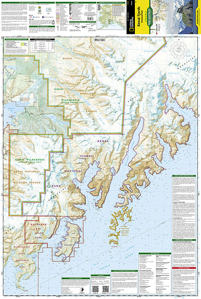 National Geographic Trails Illustrated Alaska Kenai Fjords National Park Map 231 image 1