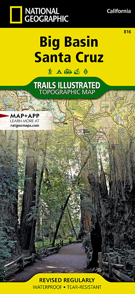 National Geographic Trails Illustrated Map 816 â€“ CA Big Basin Santa Cruz image 0