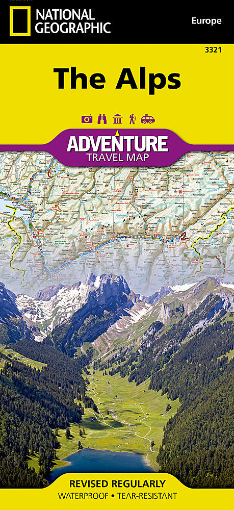 National Geographic Adventure Map The Alps AT CH DE FR IT Europe AD00003321 image 0
