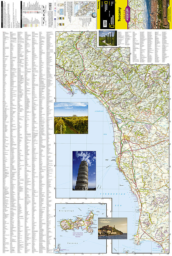 National Geographic Trails Illustrated Map â€“ Adventure Tuscany Region of Italy image 1