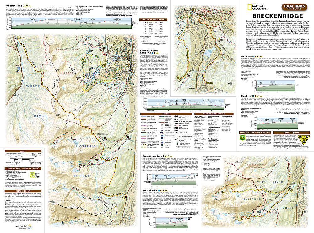National Geographic Trails Illustrated Breckenridge CO Local Trails Map &amp; Guide image 2