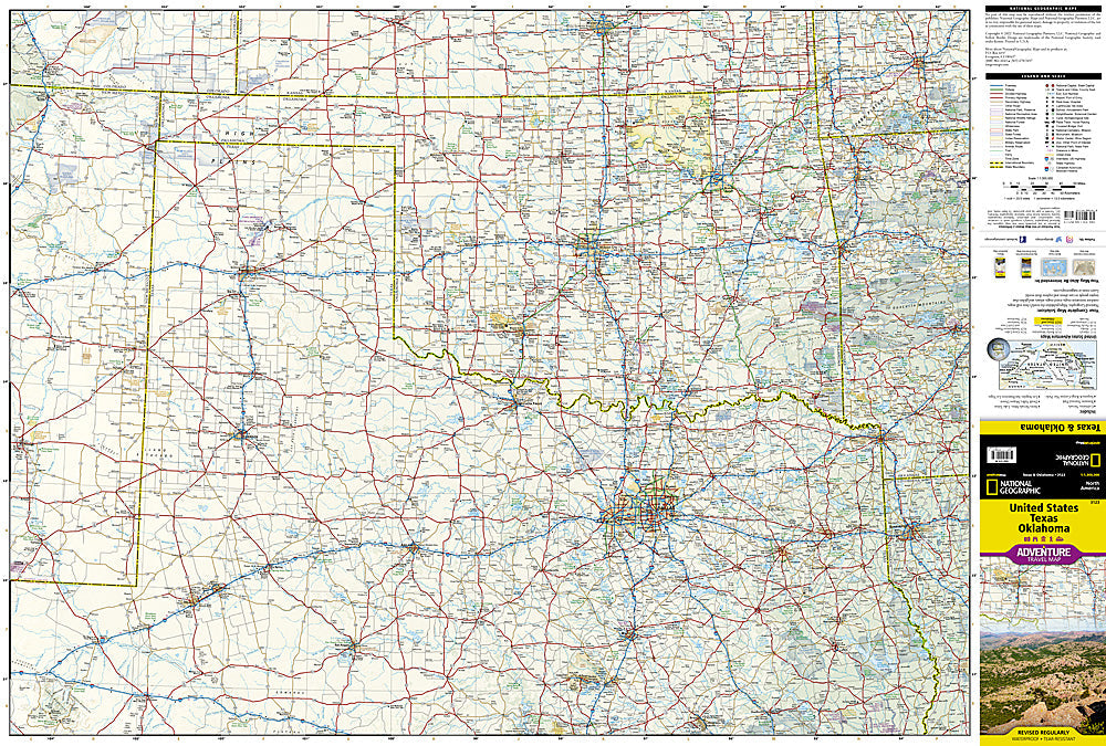 National Geographic Trails Illustrated Map â€“ Adventure US Texas TX &amp; Oklahoma image 1