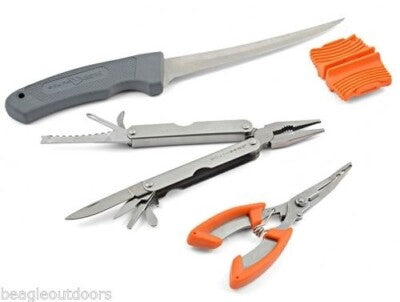 South Bend Portable Sportsmens Kit, Knife, Knife Sharpener, Pliers SBKT-HB1 image 0