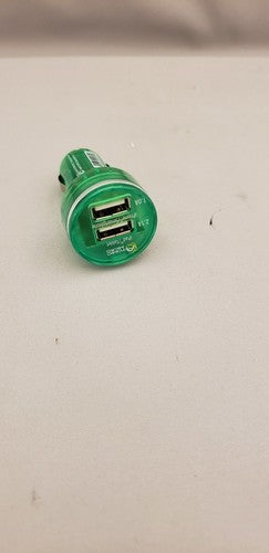 Atomic Micro Green Dual USB Port Car Charger-2.1A &amp; 1.0A Ports for Phone/Tablet image 0