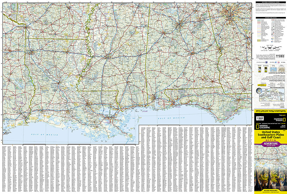 National Geographic Trails Illustrated Map â€“ Adventure US Southeastern Plains &amp; image 1