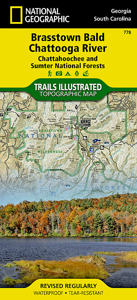 National Geographic GA/SC Brasstown Bald Chattooga Trails Illustrated Map 778 image 0