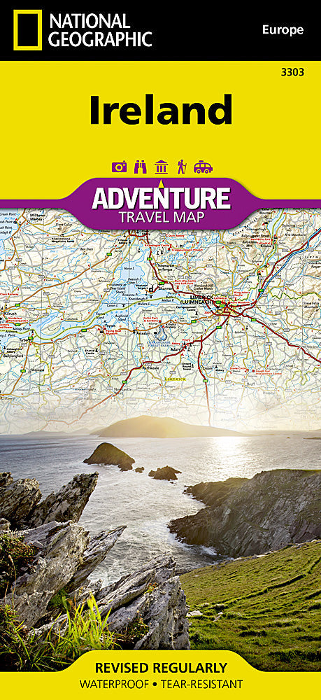 National Geographic Ireland Adventure Travel Map Island of Ireland image 0
