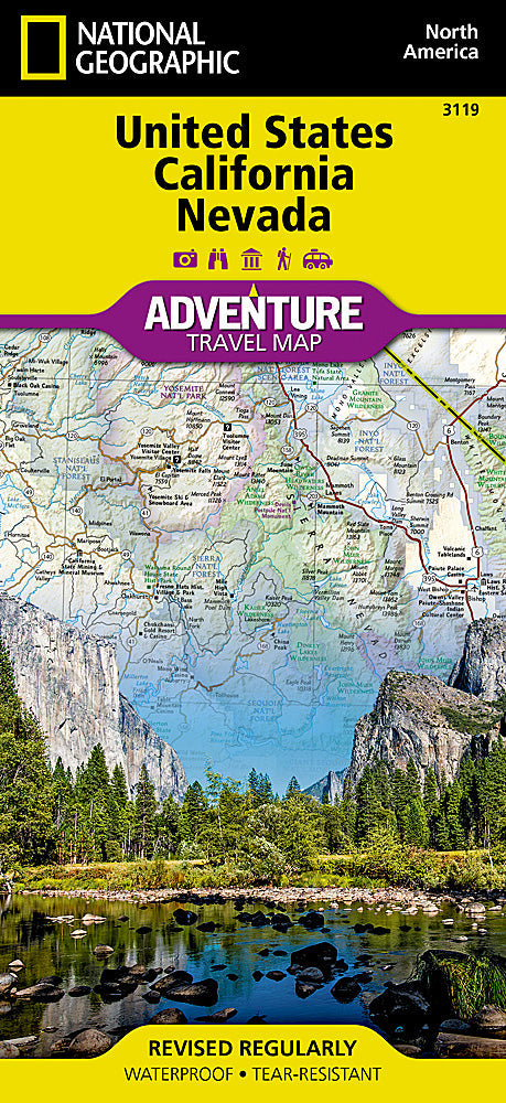 National Geographic Trails Illustrated Map â€“ Adventure US California Nevada image 0