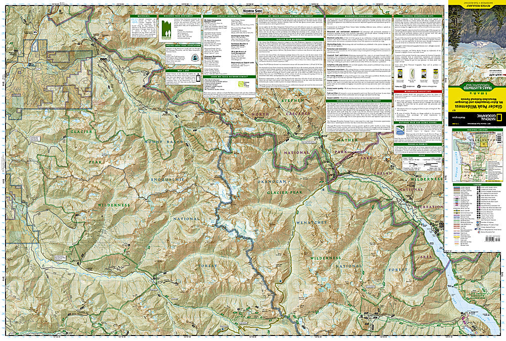 National Geographic Trails Illustrated WA Glacier Peak Map 827 image 1