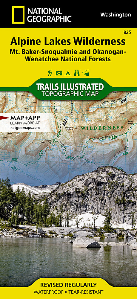 National Geographic Trails Illustrated WA Alpine Lakes Wilderness Area Map 825 image 0