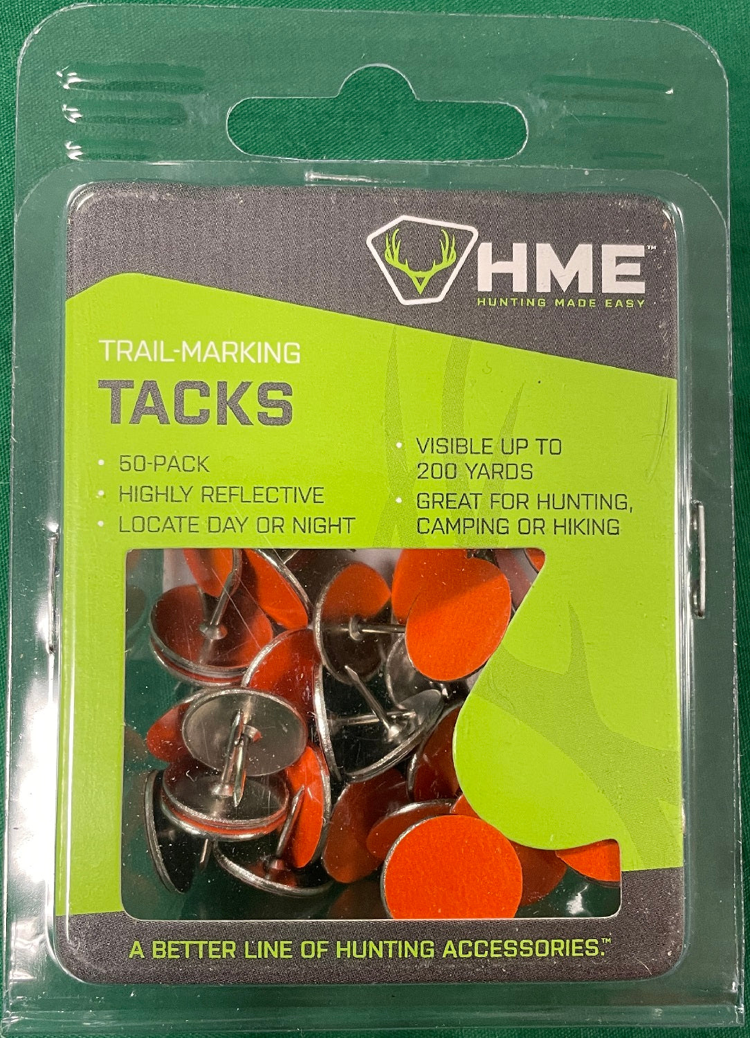 HME Metal Trail Tacks Highly-Reflective Orange 50-Pack RT-50 image 0