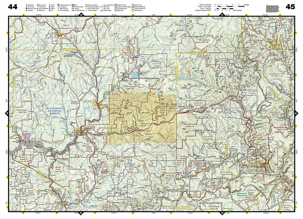 National Geographic Pennsylvania Recreation Atlas Road Map Topo Maps ST01020731 image 2