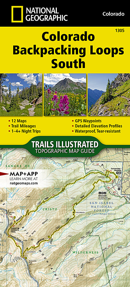 National Geographic Topographic Map Guide â€“ Colorado Backpack Loops South #1305 image 0
