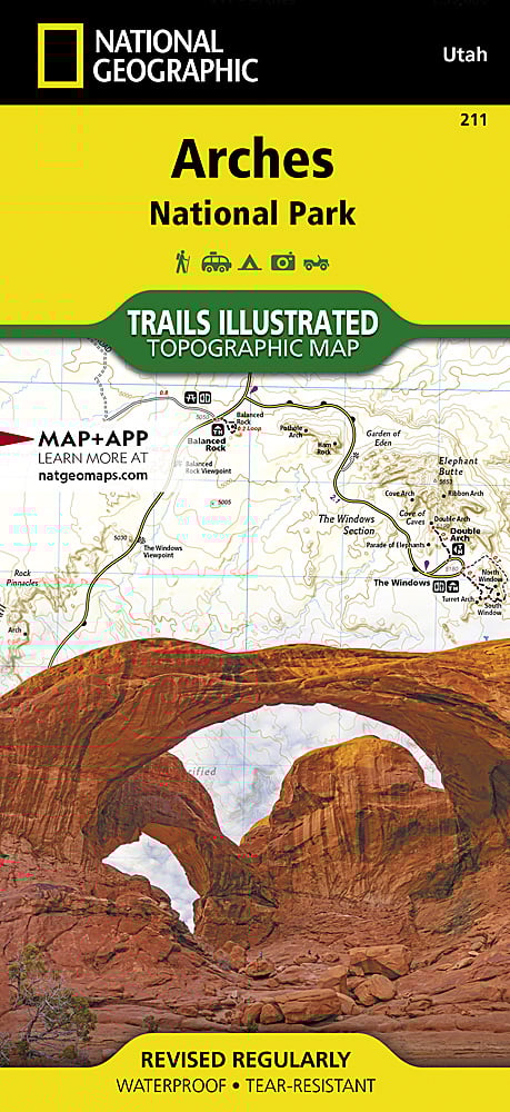 National Geographic Trails Illustrated Utah Arches National Park Map 211 image 0